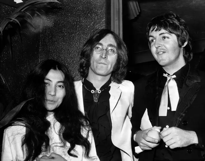 Paul Mccartney, John Lennon And Yoko Ono pictured in London, July 1968