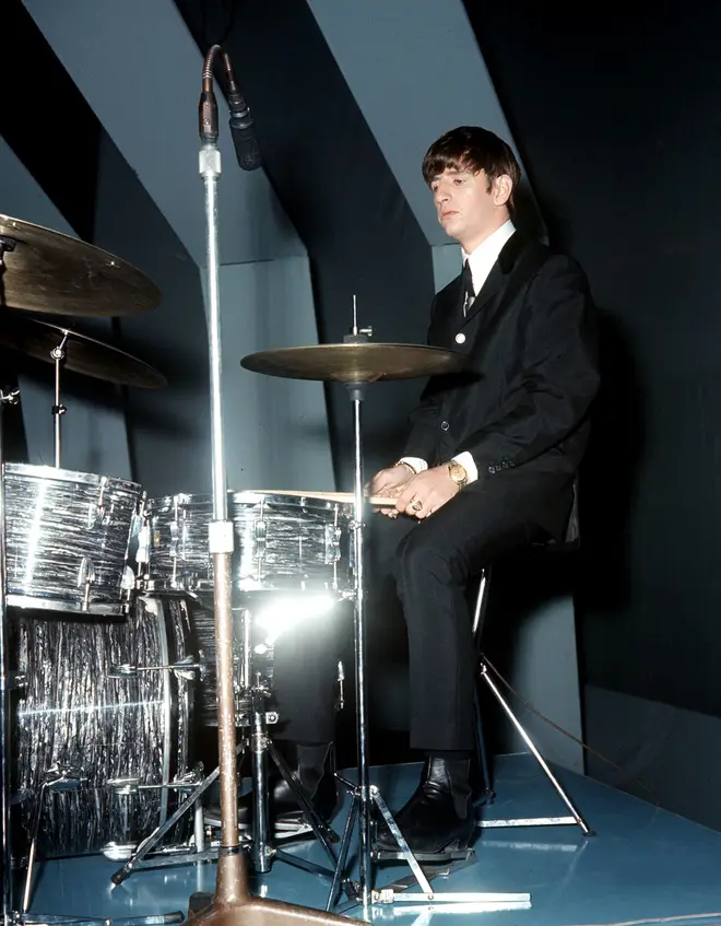 Ringo Starr performing as part of The Beatles