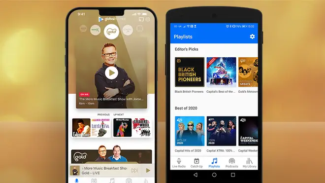 How to listen to Gold via Global Player mobile app