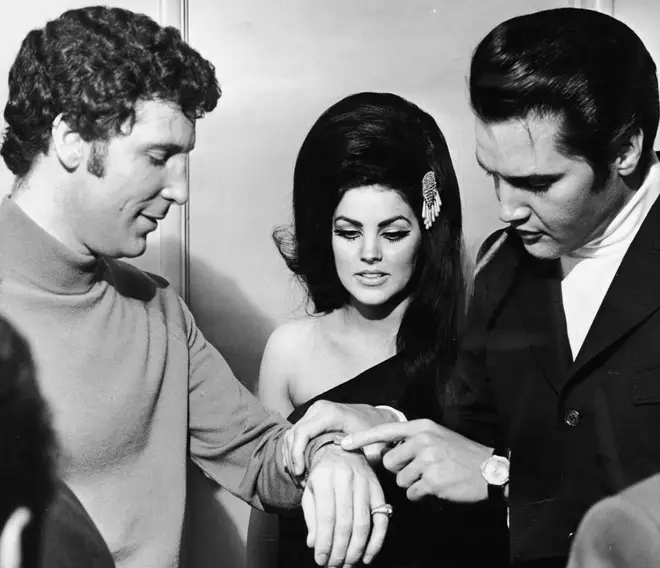 "We would all get together at a friend&squot;s house and they would sing songs at the end of the night. Tom liked to sing Elvis&squot; "One Night With You" Pictured: Tom Jones With Elvis And Priscilla Presley in 1968.