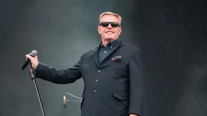 Suggs performing at the Isle of Wight Festival 2019