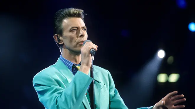 David Bowie performing at the Freddie Mercury Tribute
