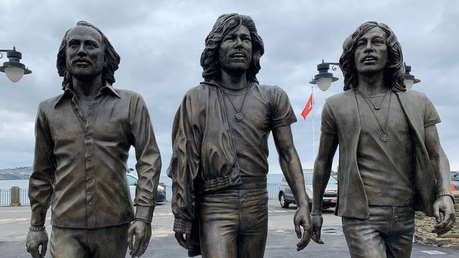 Bee Gees statue in Isle of Man