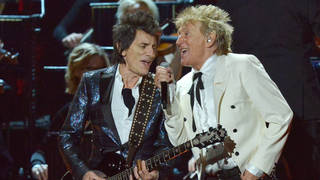 Rod Stewart and Ronnie Wood at the 2020 Brit Awards