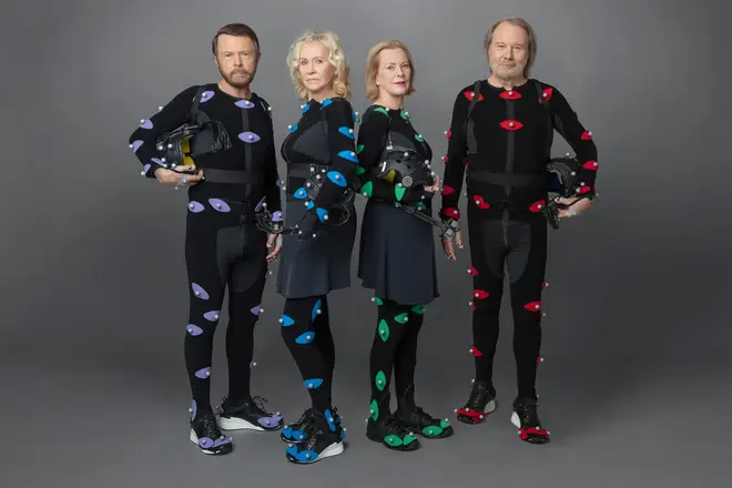 ABBA doing motion capture for the tour