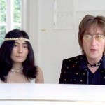 John Lennon and Yoko Ono in the 'Imagine' video