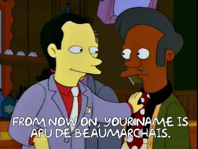 Apu gets a new name in The Simpsons