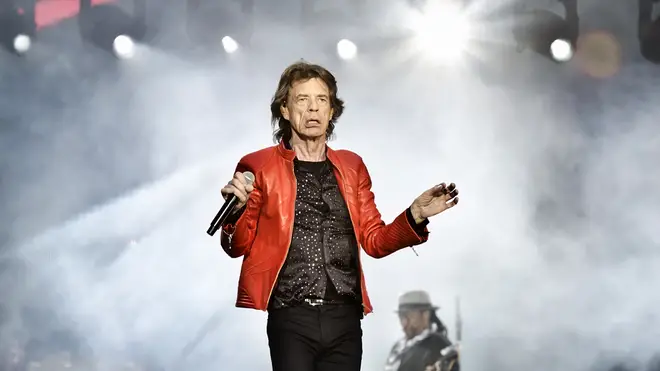 Mick Jagger in concert with The Rolling Stones