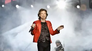 Mick Jagger in concert with The Rolling Stones