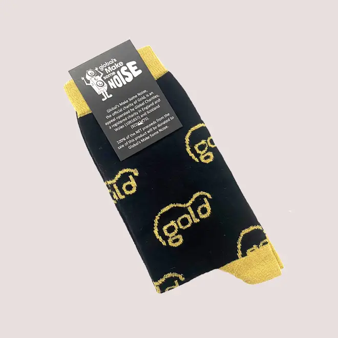 Official Gold socks for Global's Make Some Noise