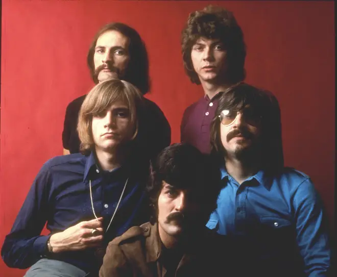 The Moody Blues drummer Graeme Edge (bottom right) has sadly died aged 80. (Photo by Chris Walter/WireImage)