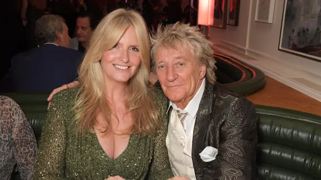 Penny Lancaster and Rod Stewart at The Langan's Launch Night