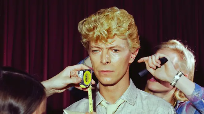 David Bowie at Madame Tussauds in 1983