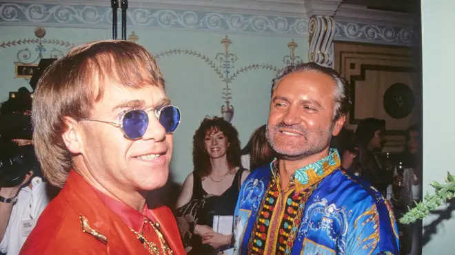 Elton John and Gianni Versace