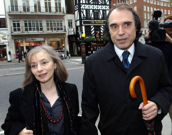 Matthew Fisher and his wife at the High Court