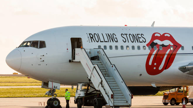 The Rolling Stones logo goes airborne