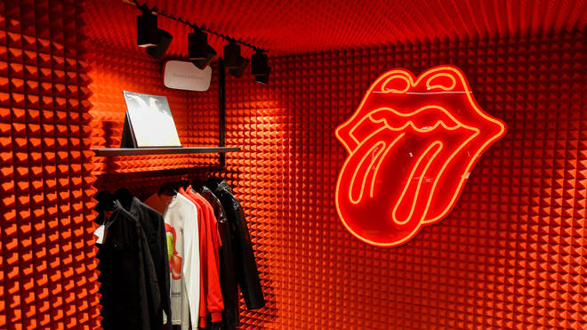 The Rolling Stones logo at the Stones' store on Carnaby Street