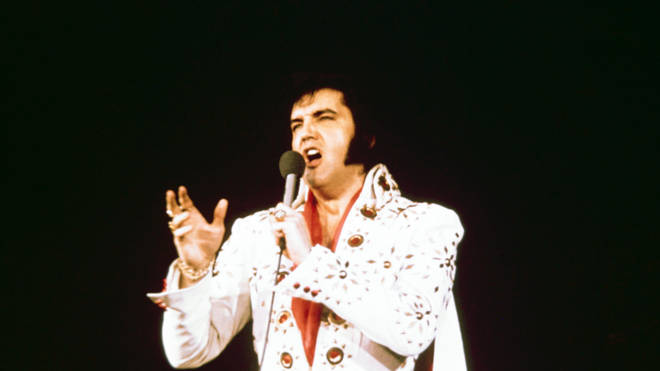 Elvis Presley in concert in 1975