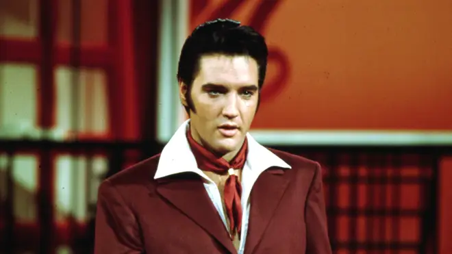 Elvis Presley performing on the Elvis comeback TV special