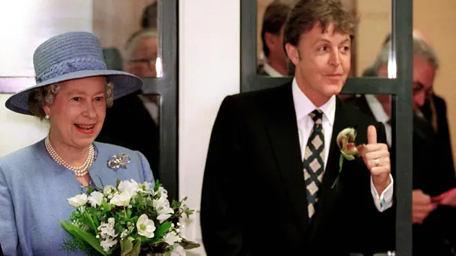 The Queen with Paul McCartney at The Liverpool Institute For Performing Arts