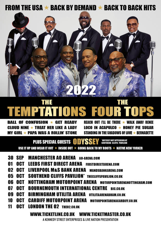 The Temptations and The Four Tops 2022 tour