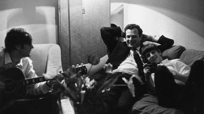 Brian Epstein with John Lennon and Ringo Starr