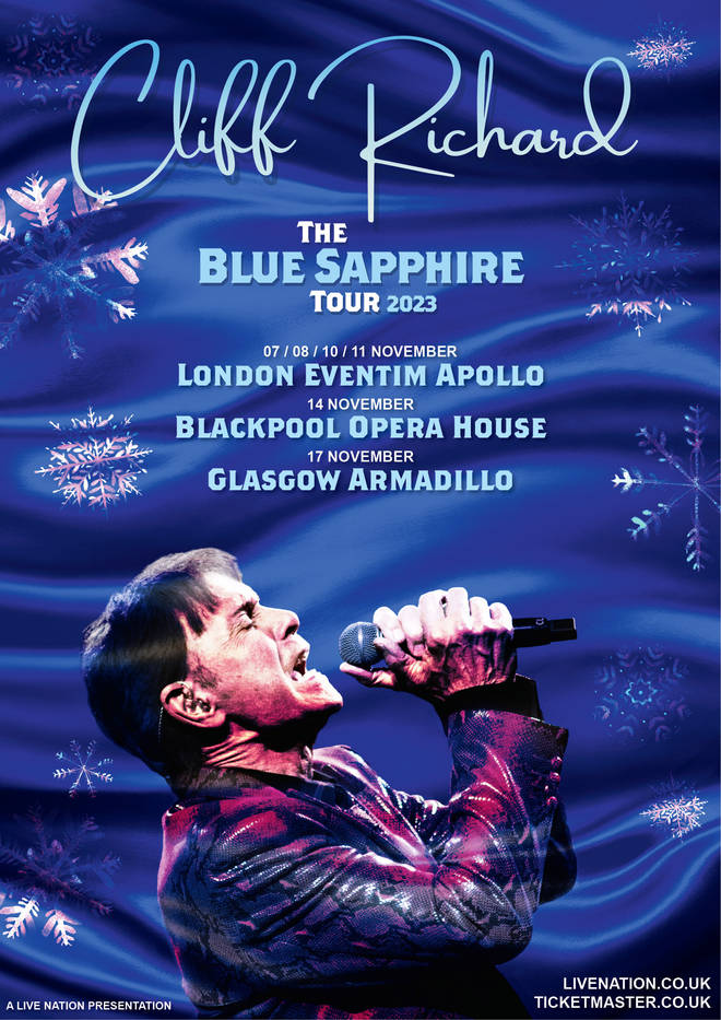 Cliff Richard – Blue Sapphire tour poster