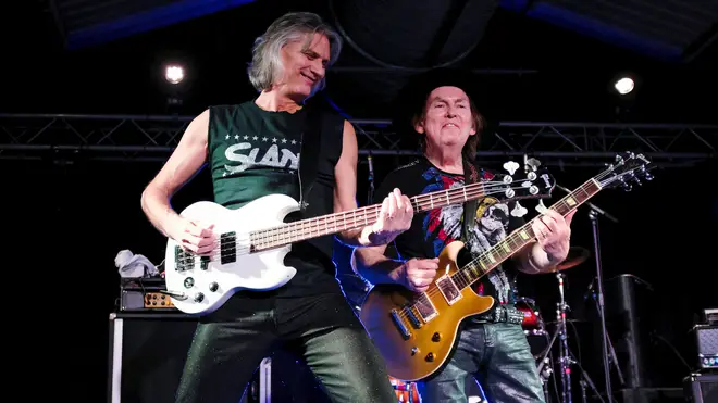 John Berry and Dave Hill in the current Slade lineup