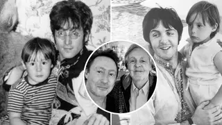 Julian Lennon with John and Paul McCartney