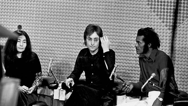 Yoko Ono, John Lennon and Chuck Berry