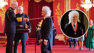 King Charles and Brian May at Buckingham Palace