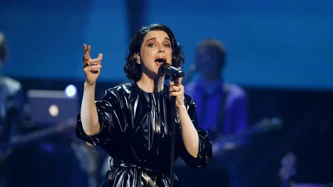Modern guitar icon St. Vincent performed 'You Still Believe in Me'. (Photo by Sonja Flemming/CBS via Getty Images)