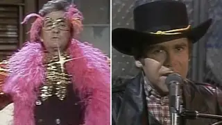 Can you imagine Johnny Cash and Elton John swapping clothes? Well, it happened!
