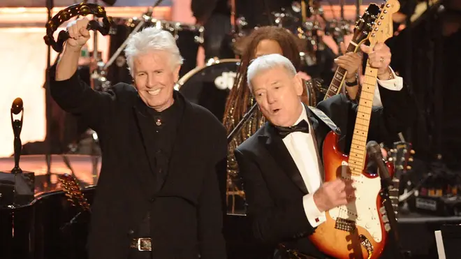 Allan Clarke and Graham Nash at the Rock and Roll Hall of Fame in 2010