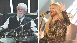 Roger Taylor and Sam Ryder perform 'Mountain' at Eurovision in 2023