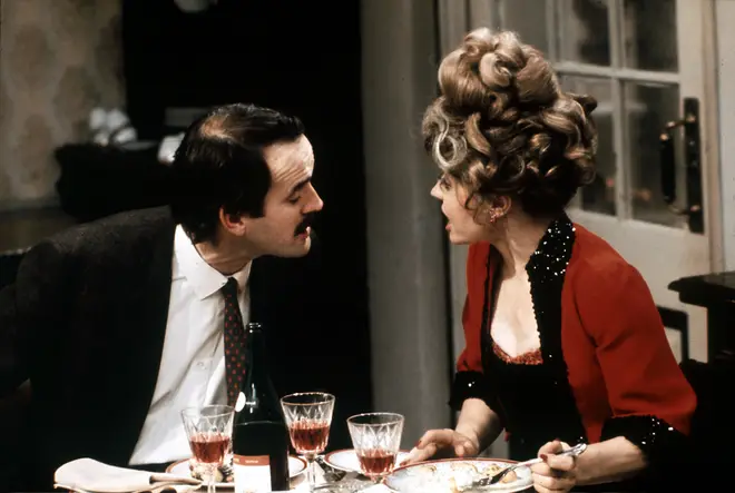 John Cleese and Prunella Scales as Basil and Sybil Fawlty