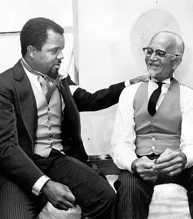 Motown Records boss Berry Gordy Jr. with his father Berry 'Pops' Gordy Sr.