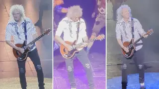 Brian May performing 'Bohemian Rhapsody' during We Will Rock you