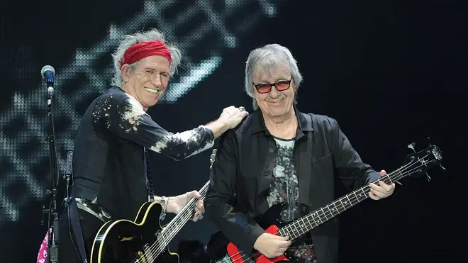 Keith Richards and Bill Wyman with The Rolling Stones in 2012