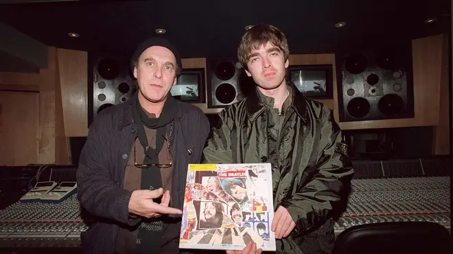 Neil Aspinall and Beatles superfan Noel Gallagher with Anthology