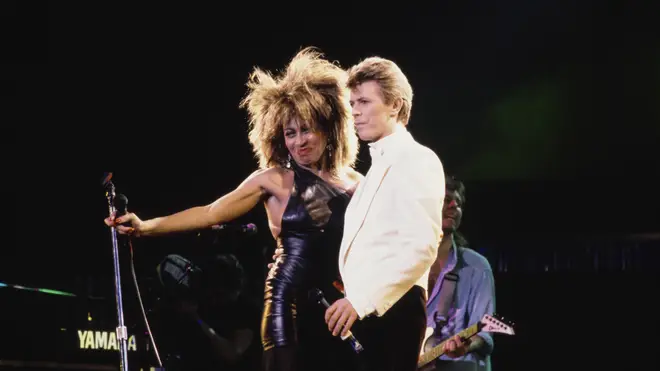 Tina Turner and David Bowie in concert