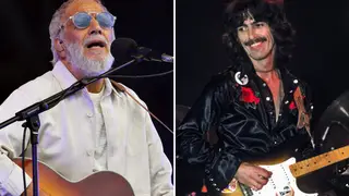 Cat Stevens called George Harrison an "inspiration of mine" before covering 'Here Comes The Sun' at Glastonbury.