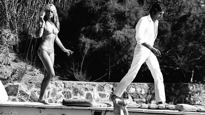Brigitte Bardot and her husband Gunter Sachs in Saint-Tropez