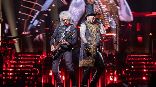 Brian May and Adam Lambert in the current version of Queen