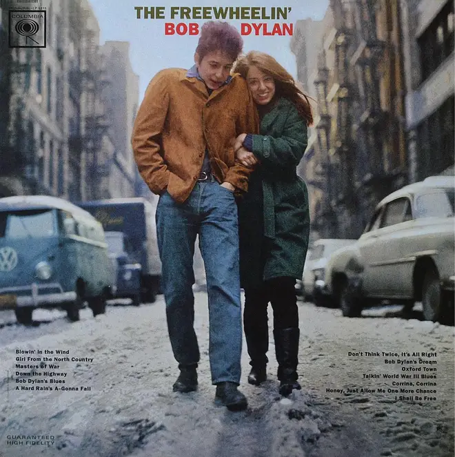 The cover for Dylan's acclaimed 1963 album, The Freewheelin' Bob Dylan.