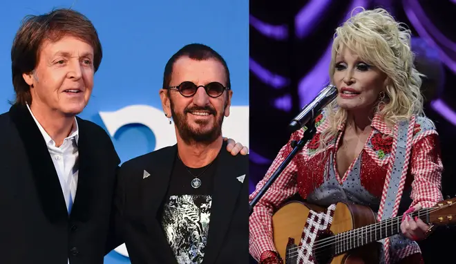 Beatles Paul McCartney and Ringo Starr have reunited to record a song with the Queen of Country, Dolly Parton.