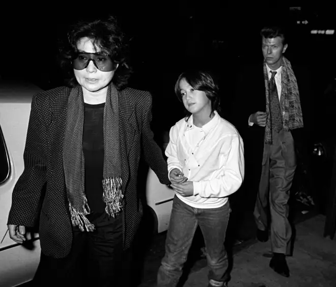 Bowie remained close to Yoko Ono and son Sean after John's death. (Photo by Ron Galella/Ron Galella Collection via Getty Images)