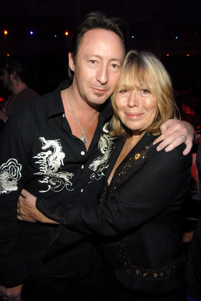 Julian Lennon and his mum Cynthia. (Photo by KMazur/WireImage)