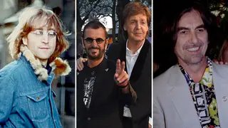John Lennon, Paul McCartney and Ringo Starr, and George Harrison