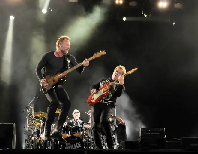 The Police performing at the Isle Of Wight Festival in 2008 during their reunion tour. (Photo by Brian Rasic/Getty Images)